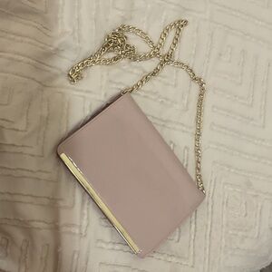 Elegant Blush Pink Chain Clutch